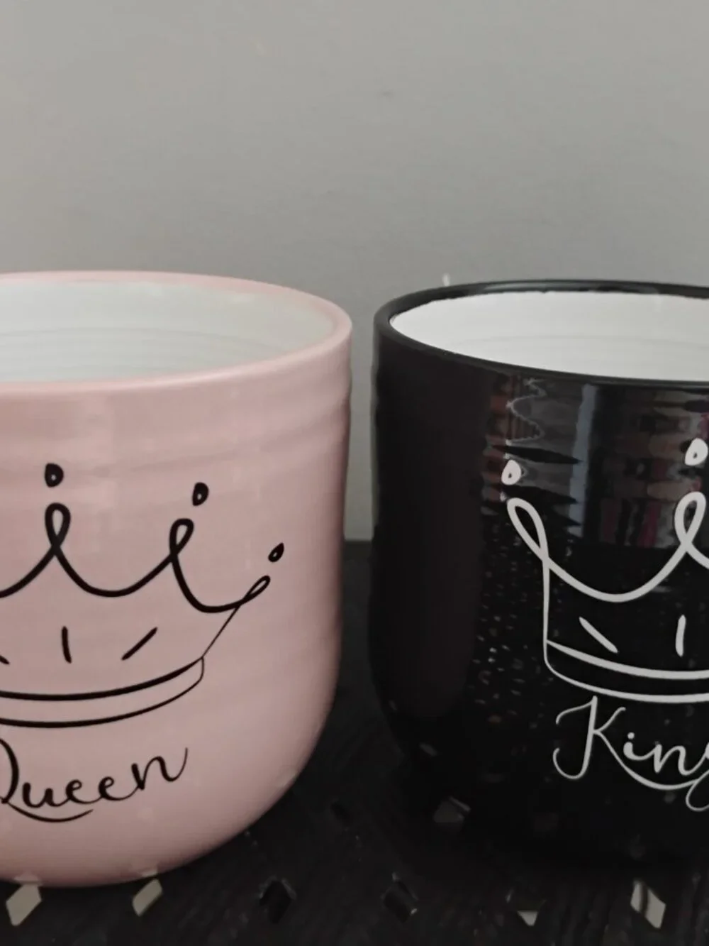 King and Queen Coffee Mug Set, Good Condition